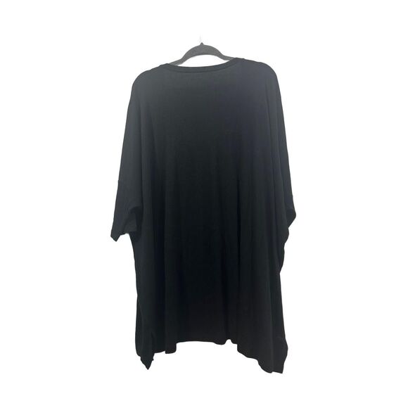 EILEEN FISHER Tunic Top Womens Size 2X Black Drapey V-Neck Asymmetrical - Picture 7 of 7